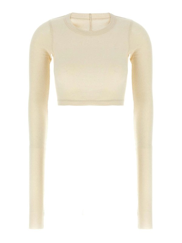 RICK OWENS: T-shirts - T-Shirt - Beige