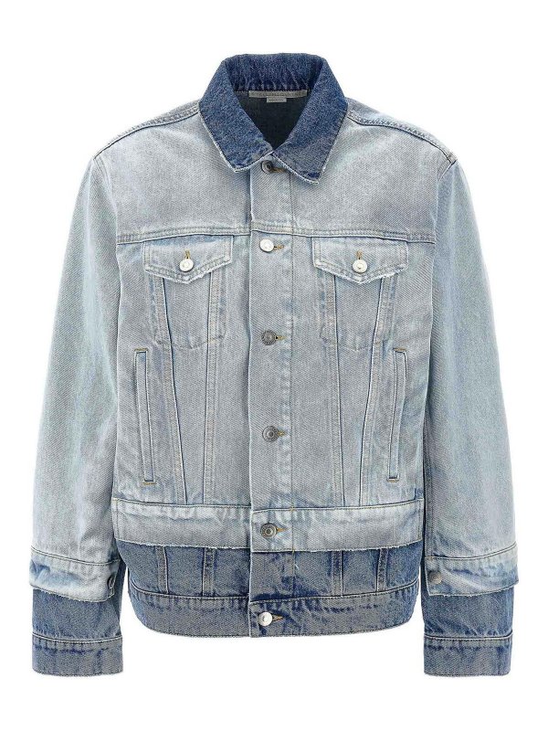 ジャケット Stella McCartney Layered denim jacket (6D03443SQH10 4545) Stella Mccartney Layered Denim Jacket - Women | 6D03443SQH104545