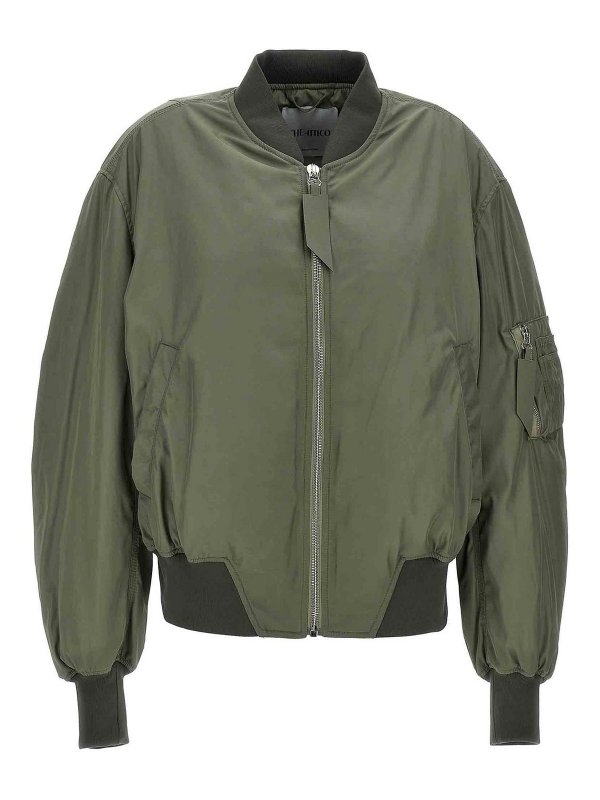 The Attico: Chaquetas Bomber - Chaqueta Bomber - Verde