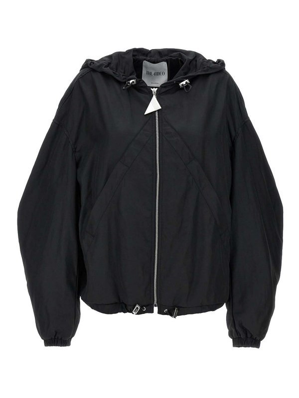 The Attico: bombers - Hooded Bomber Jacket
