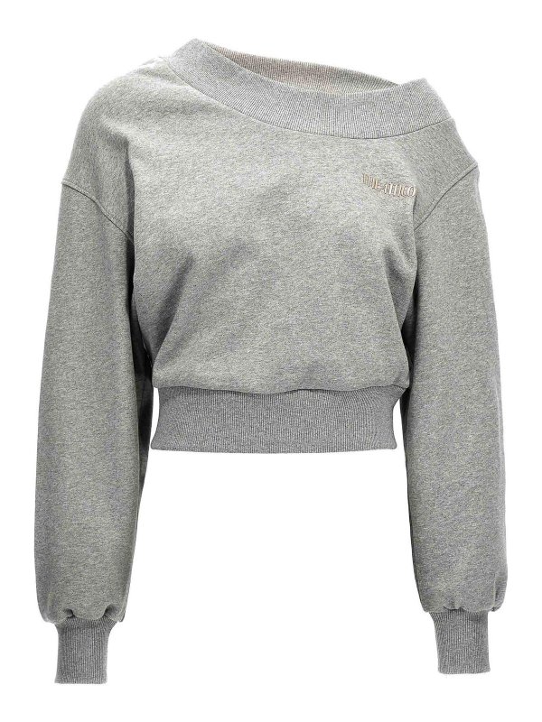 The Attico: Sweatshirts & Sweaters - Crossed Logo Sweatshirt