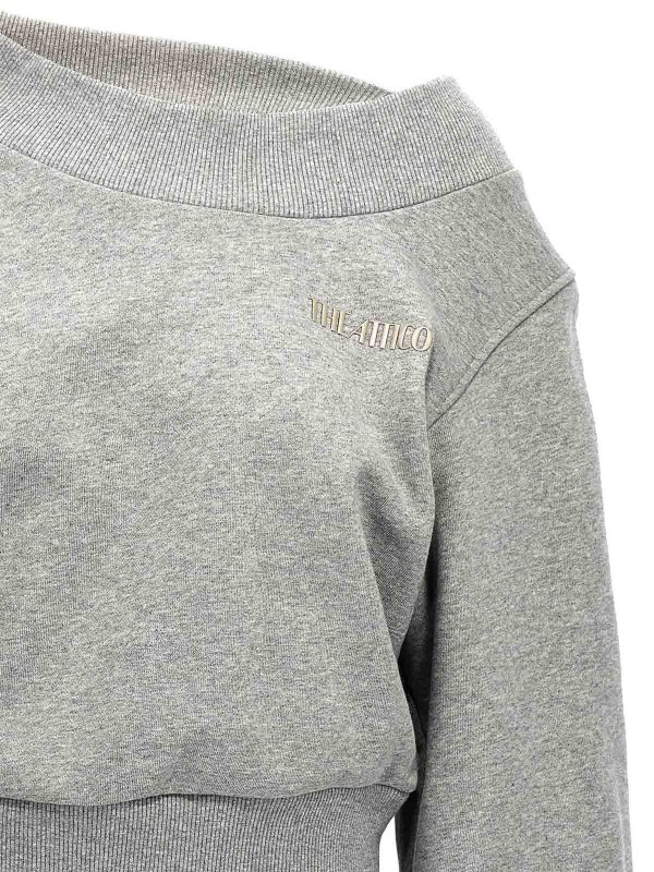 The Best Shops The Attico: Sweatshirts & Sweaters - Crossed Logo Sweatshirt