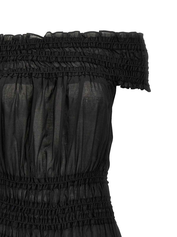 The Best Shops TORY BURCH: knee length dresses - Smocked Cotton Dress