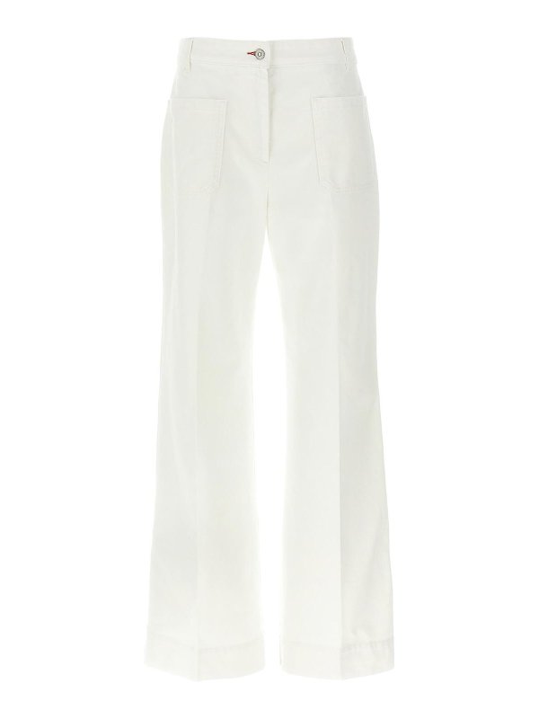 VICTORIA BECKHAM: ブーツカットジーンズ - ブーツカットジーンズ - 白