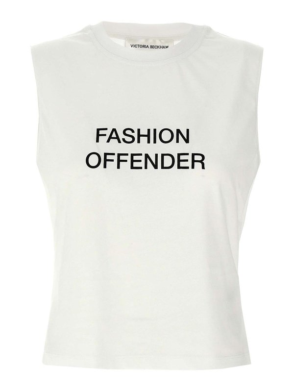 VICTORIA BECKHAM: Tops y camisetas sin mangas - Top - Blanco
