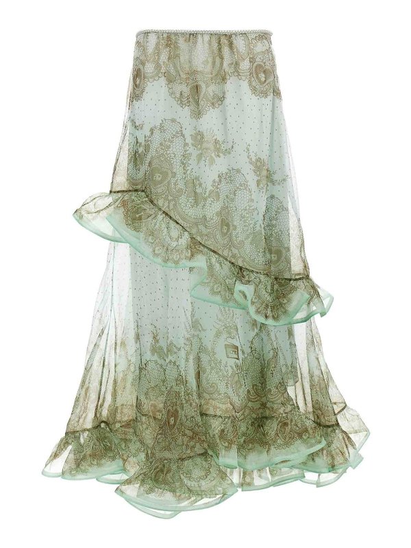 ZIMMERMANN: ロングシャツ - ロングスカート - 緑