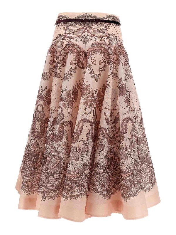 ZIMMERMANN: ニーレングススカート＆ミディ丈 online - 膝丈/ミディスカート - ヌードカラー