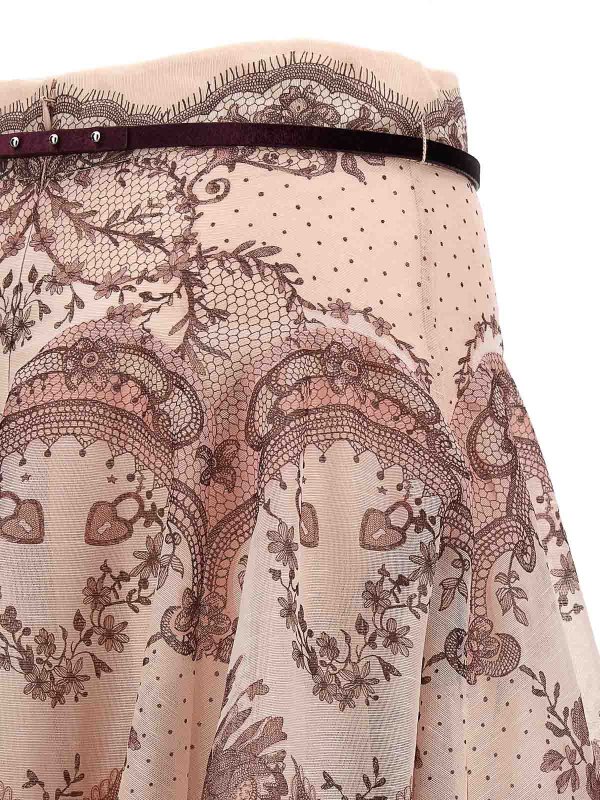 膝丈/ミディスカート - ヌードカラー shop online: ZIMMERMANN