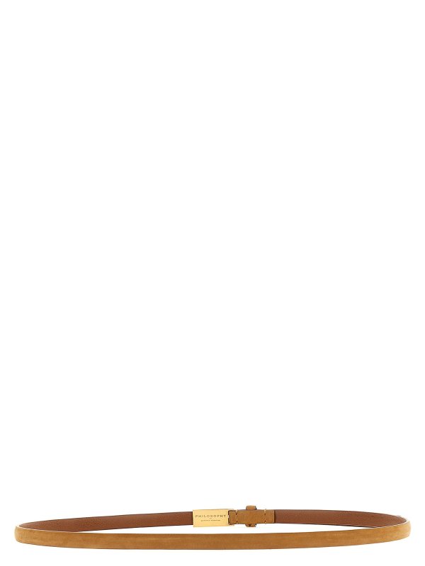 Philosophy di Lorenzo Serafini: cinture online - Cintura in pelle scamosciata