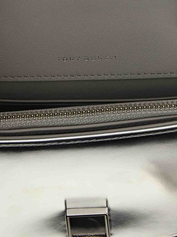 Fleming Metallic Square Quilt Wallet On Chain shop online: TORY BURCH