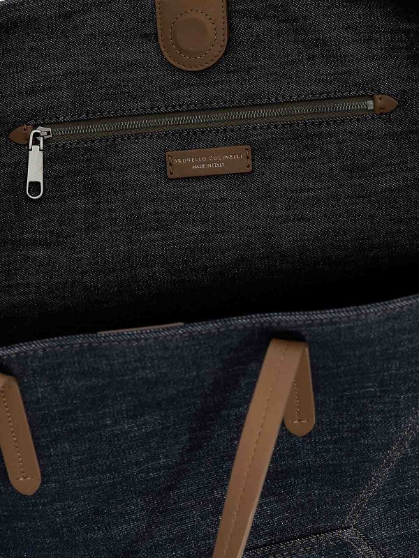 Bolso Shopping - Azul shop online: BRUNELLO CUCINELLI
