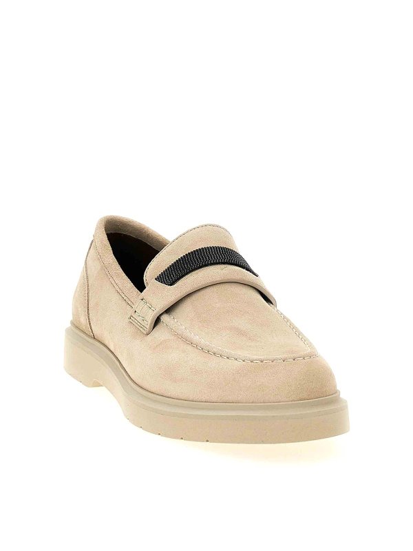BRUNELLO CUCINELLI: Mocassins & Chaussures bateau online - Mocassins - Beige