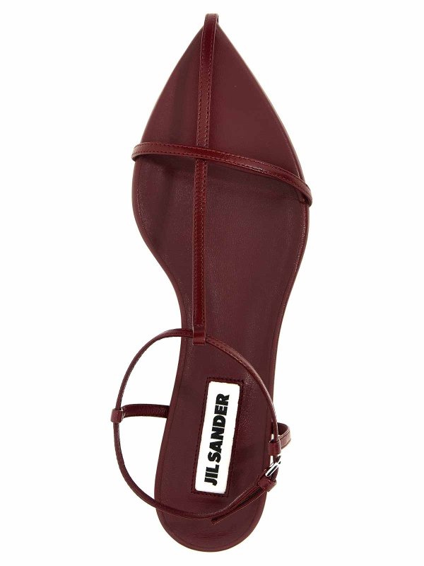 Sandali in pelle a punta shop online: JIL SANDER