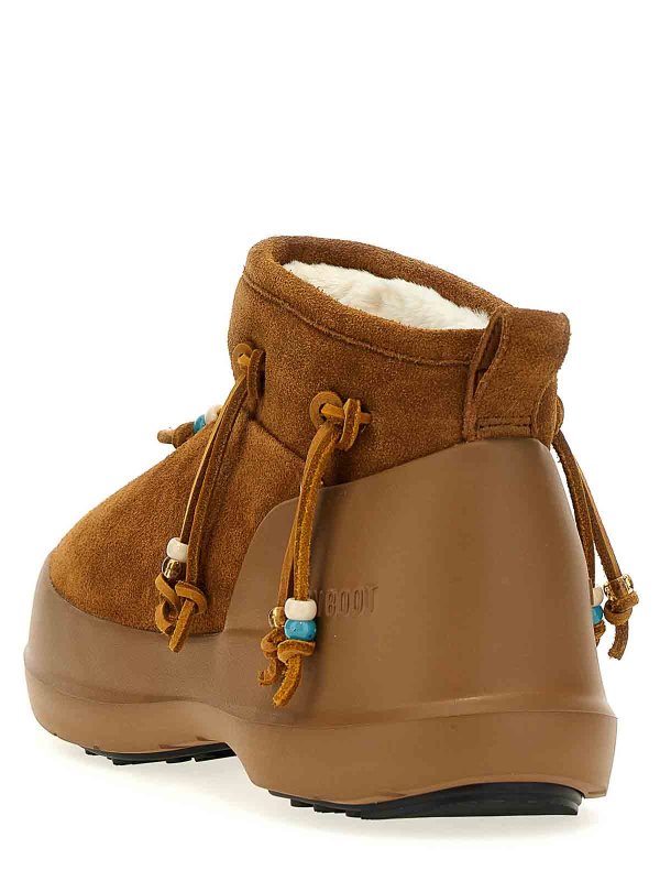 The Best Shops Moon Boot: ankle boots - Luna Low Suede Beads Ankle Boots