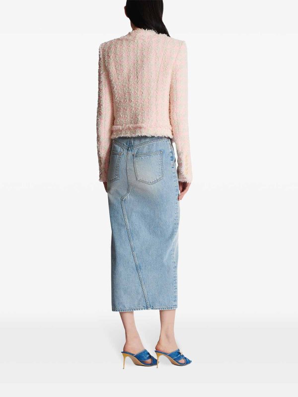 Giacca di tweed shop online: Balmain