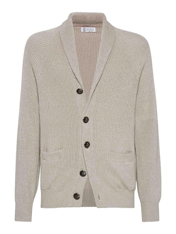 BRUNELLO CUCINELLI: Cardigans - Cardigan - Hellgrau