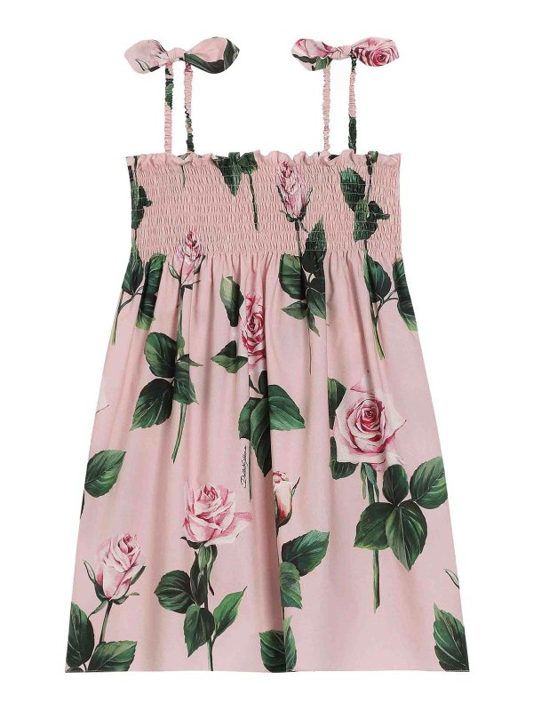 Dolce & Gabbana Jr: ニーレングスドレス - 膝丈ドレス - ピンク