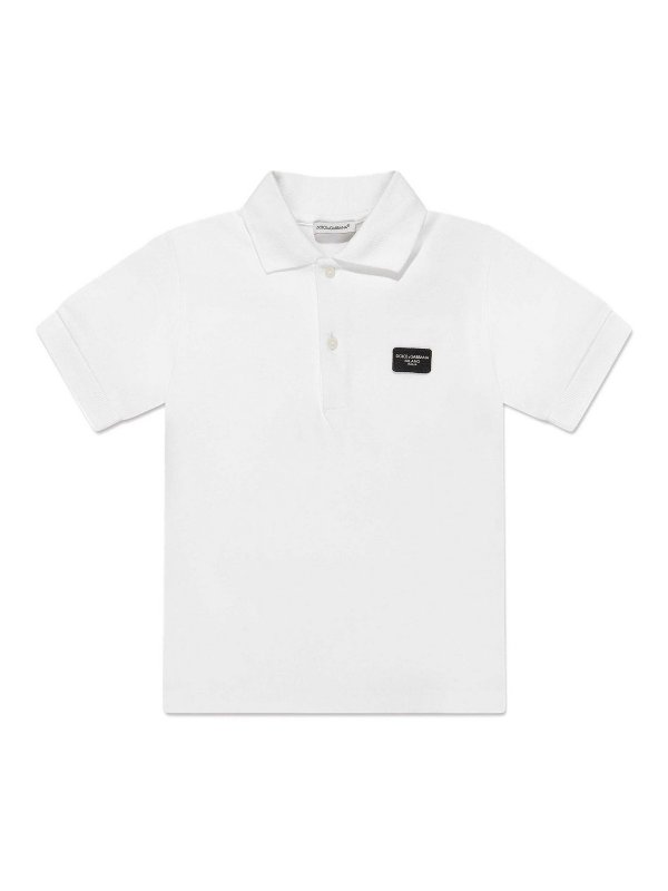 Dolce & Gabbana Jr: Poloshirts - Poloshirt - Weiß