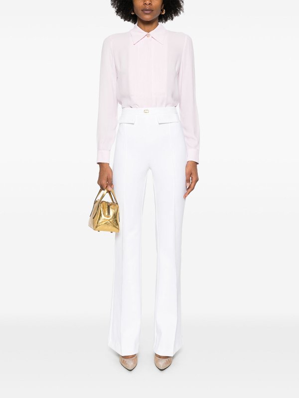ELISABETTA FRANCHI: Pantalons casual online - Pantalons Décontractés - Crème