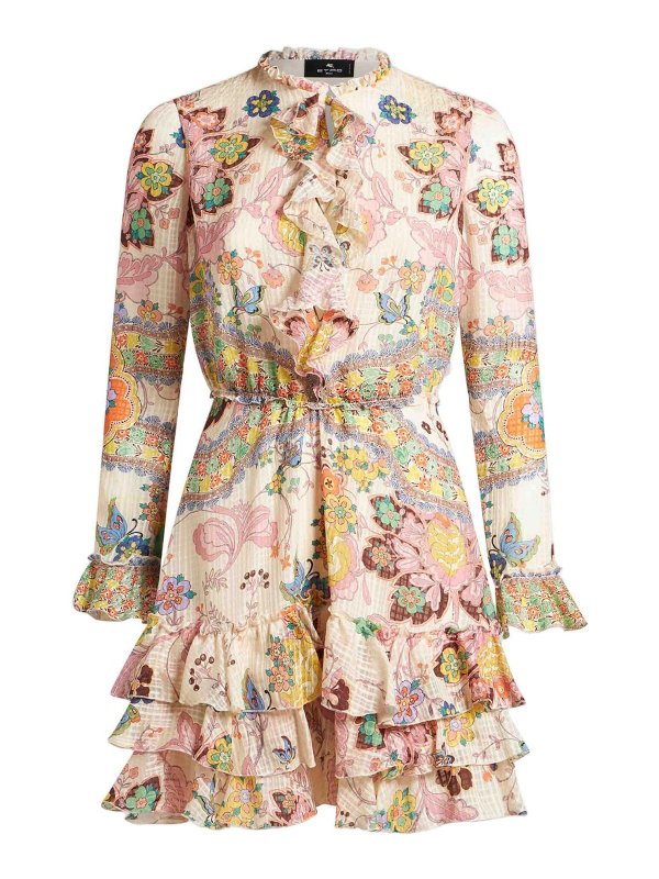 ETRO: ショートドレス - ショートドレス - マルチカラー