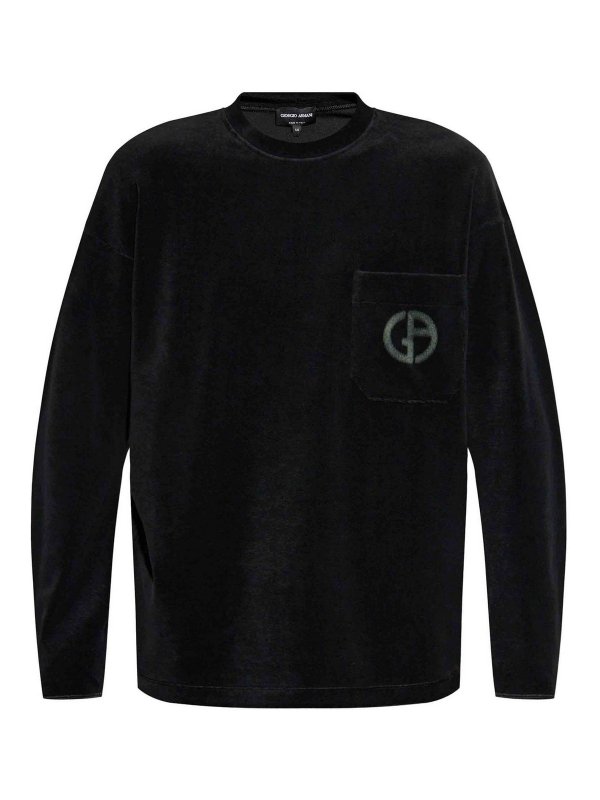 GIORGIO ARMANI: クルーネック - クルーネック - 黒
