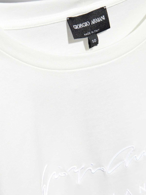 Giorgio Armani T-Shirt - White - Men | 6GSM90SJRQZU0006