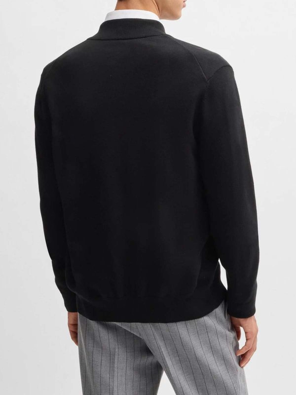 The Best Shops Hugo Boss: Suéteres con cuello pico - Suéter Cuello Redondo - Negro