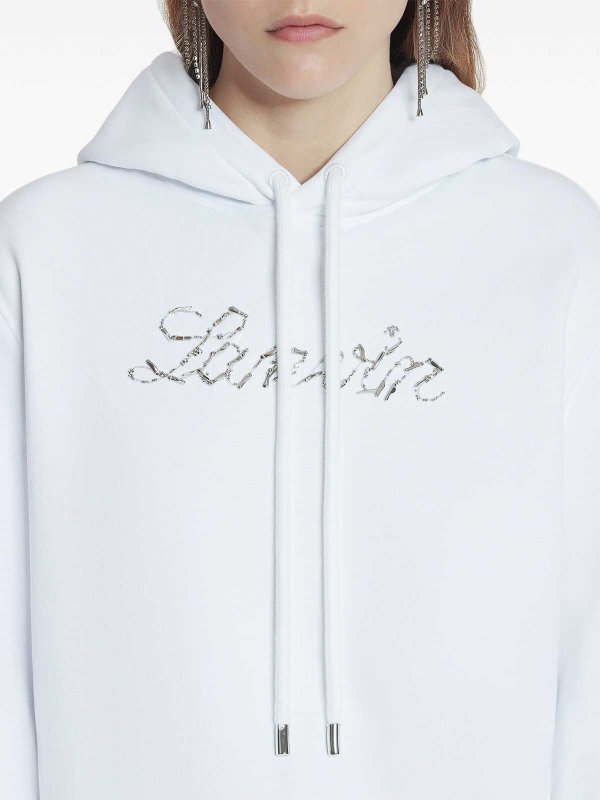 LANVIN buy online Felpa con cappuccio Logo Manuscrit Brod