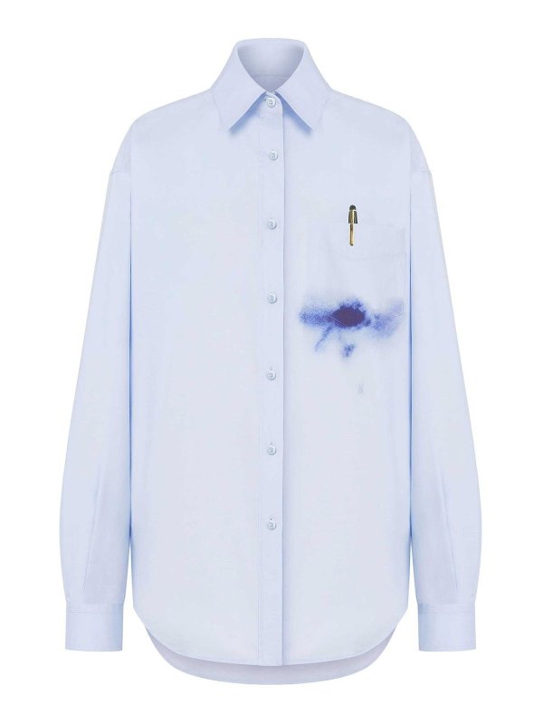 MOSCHINO: Camisas - Camisa - Azul Claro