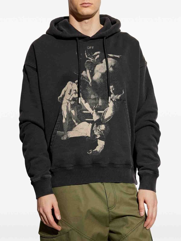OFF-WHITE: Sweatshirts & Sweaters online - Martydom Skate Hoodie