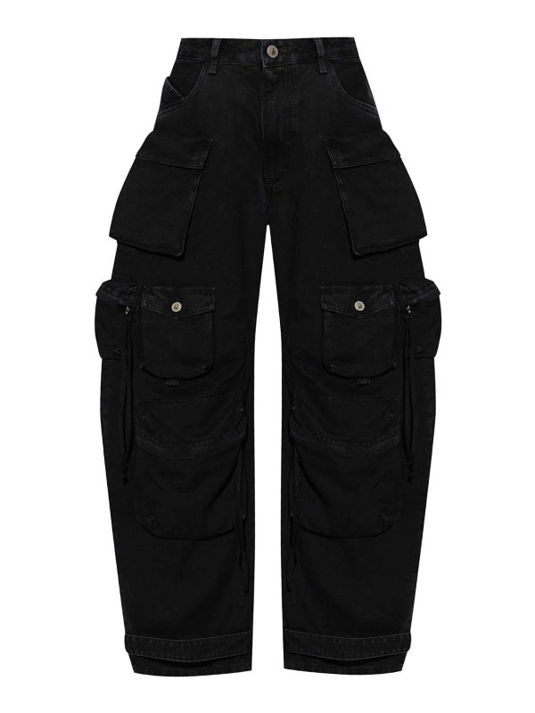 The Attico: ストレートジーンズ - ストレートジーンズ - 黒