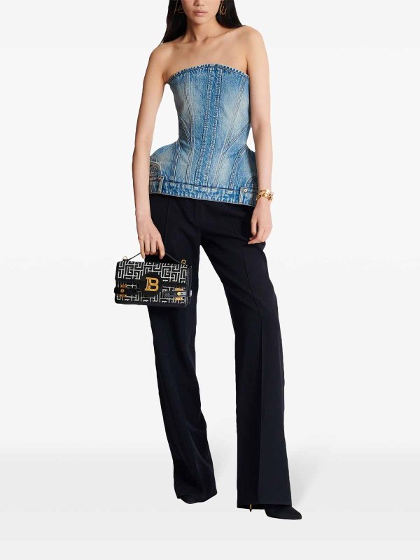 Balmain: Umhängetaschen online - Umhängetasche - Weiß