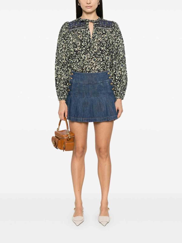 The Best Shops ALICE+OLIVIA: Minifaldas - Falda Semilarga - Lavado Oscuro