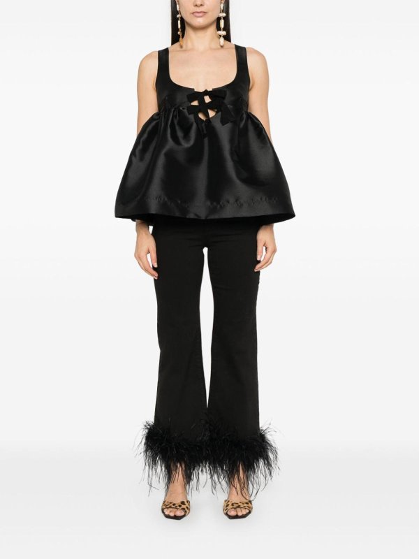 The Best Shops ALICE+OLIVIA: straight leg jeans - Denim With Feathers