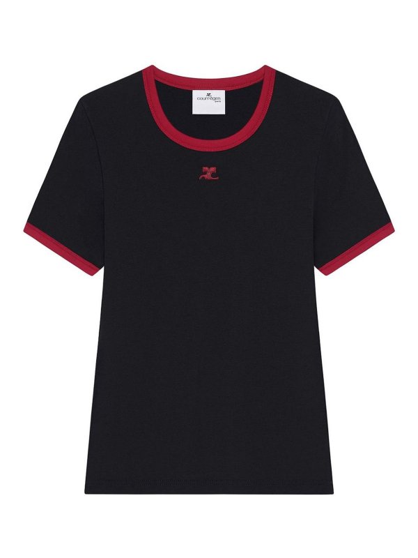 Courreges: Tシャツ - Tシャツ - 黒
