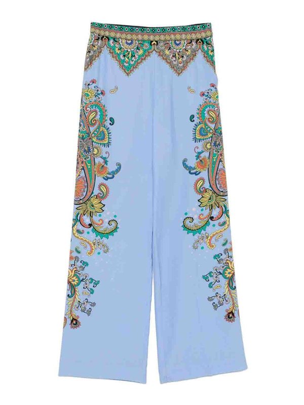 ETRO: casual trousers - Silk Trousers