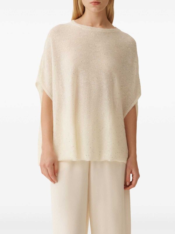 FABIANA FILIPPI: crew necks online - Embroidered Sequin Sweater