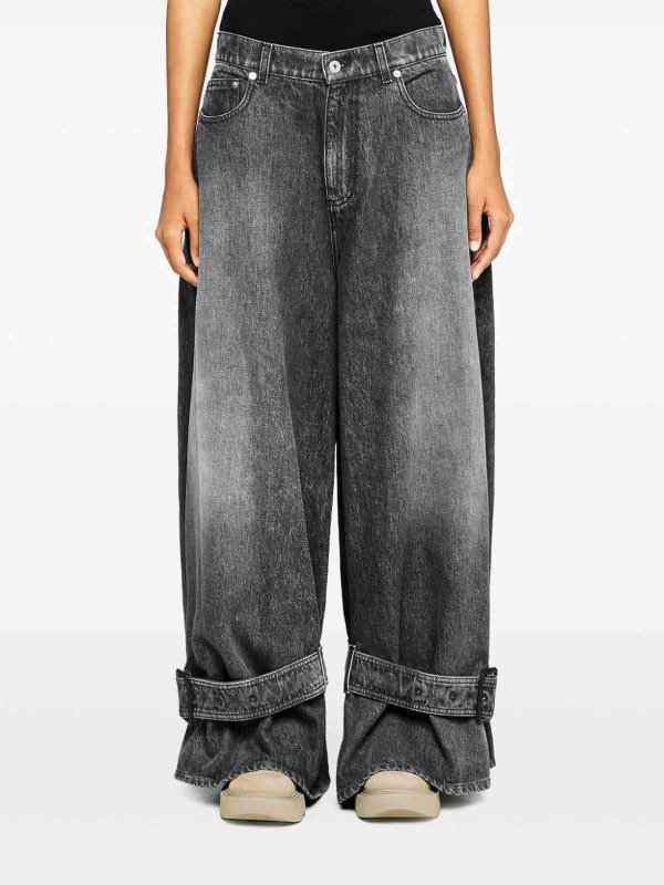 J.W. ANDERSON: straight leg jeans online - Buckled Cuff Jean