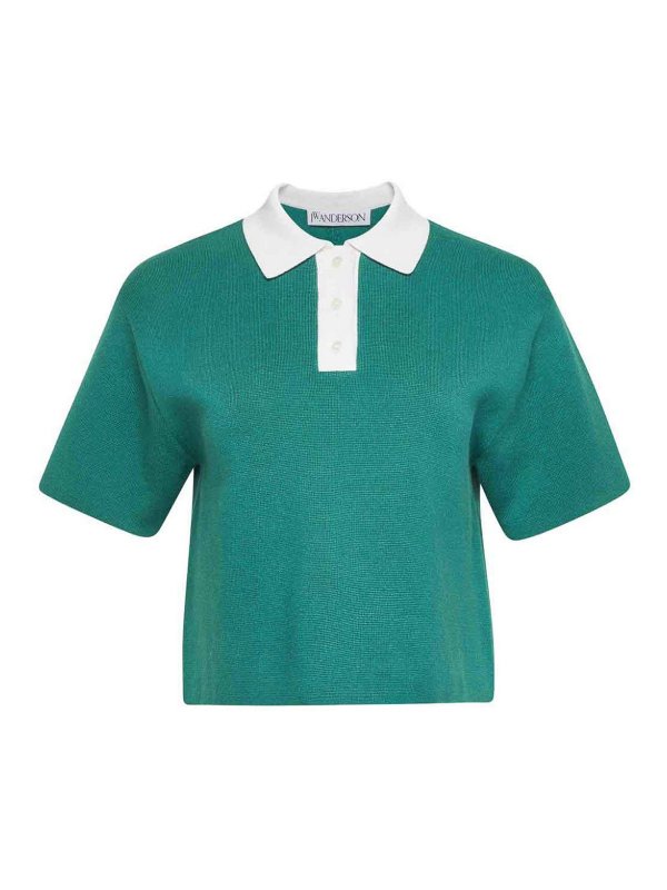J.W. ANDERSON: Tops y camisetas sin mangas - Top - Verde