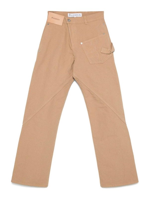 J.W. ANDERSON: Jeans évasés - Jean Bootcut - Beige