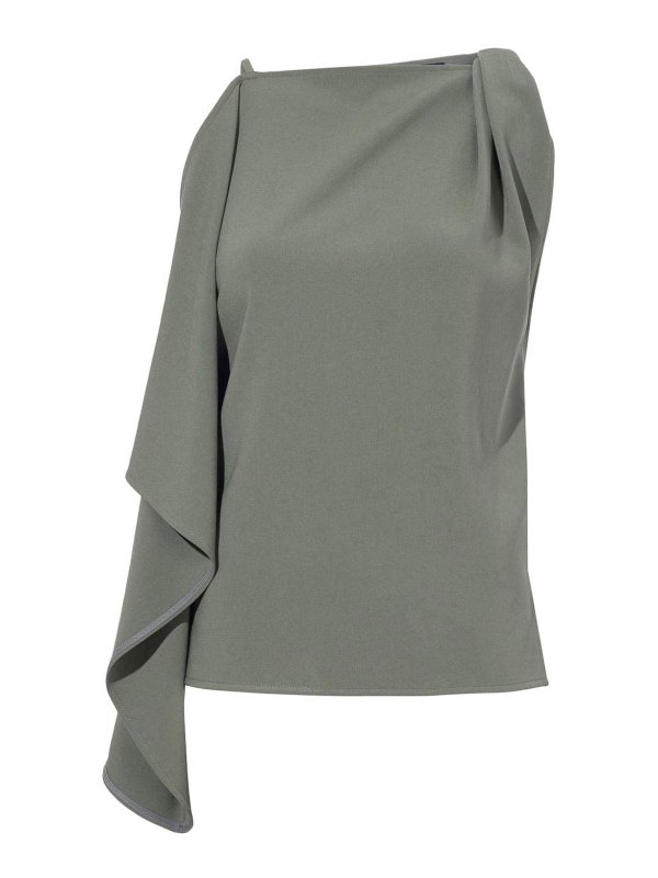 Proenza Schouler: Tops & Tank tops - Alyssa Top In Matte Double Crepe