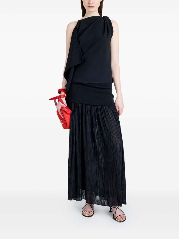 The Best Shops Proenza Schouler: gonne al ginocchio  e longuette - Gonna Paige In Crepe Di Chiffon Plissettata
