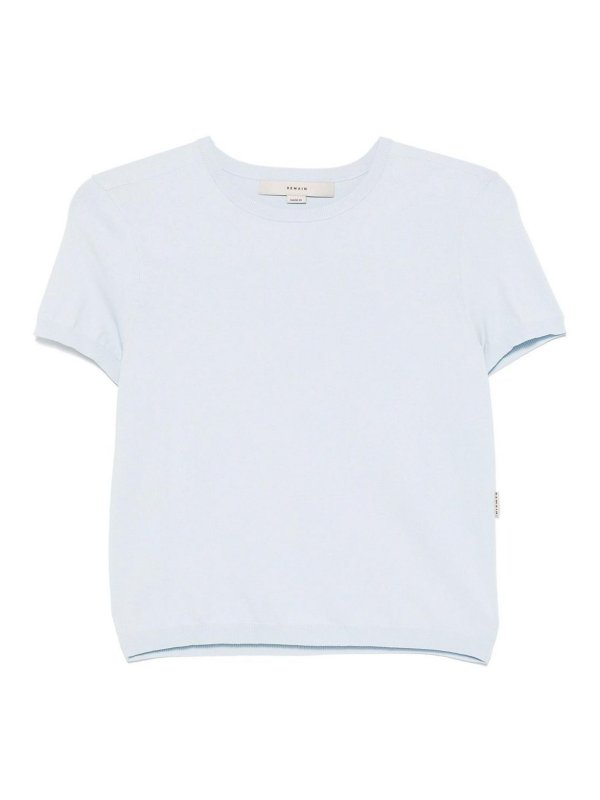 REMAIN Birger Christensen: Tシャツ - Tシャツ - ライトブルー