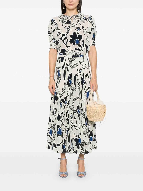 The Best Shops ULLA JOHNSON: Knee length skirts & Midi - Daun Skirt