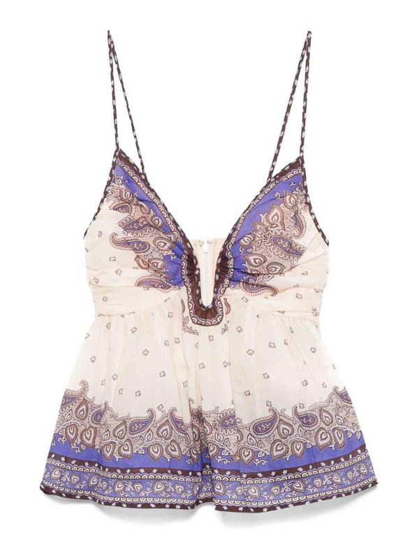 ZIMMERMANN: Tops y camisetas sin mangas - Top - Blanco