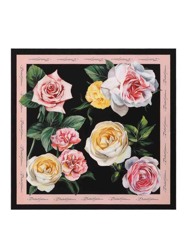 DOLCE & GABBANA: Stole & Scialli - Foulard con stampa floreale