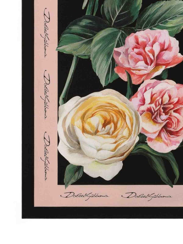 DOLCE & GABBANA: Stole & Scialli online - Foulard con stampa floreale