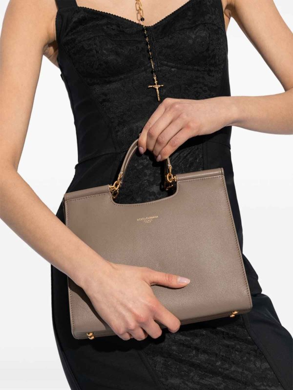 DOLCE & GABBANA: Handtaschen online - Shopper - Grau