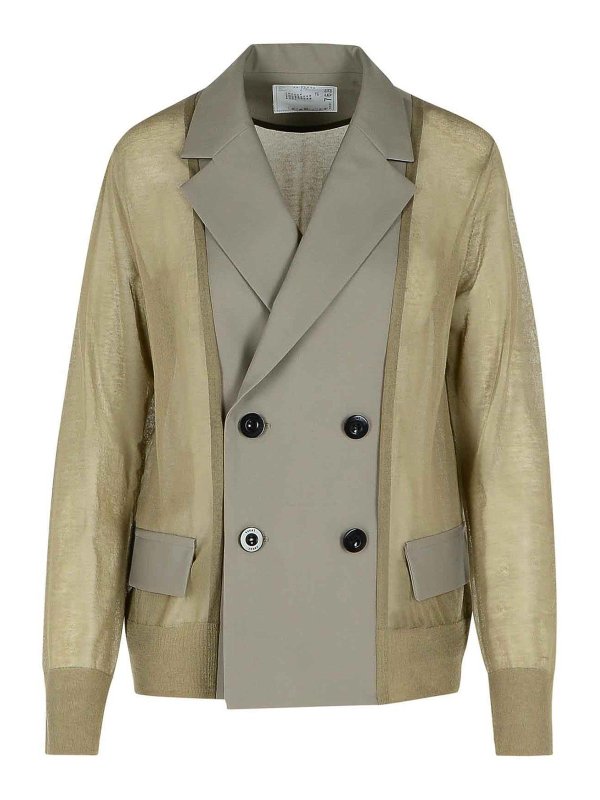 791: blazers - Green Cotton Blend Blazer