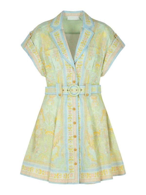 801: ニーレングスドレス - 膝丈ドレス - 緑